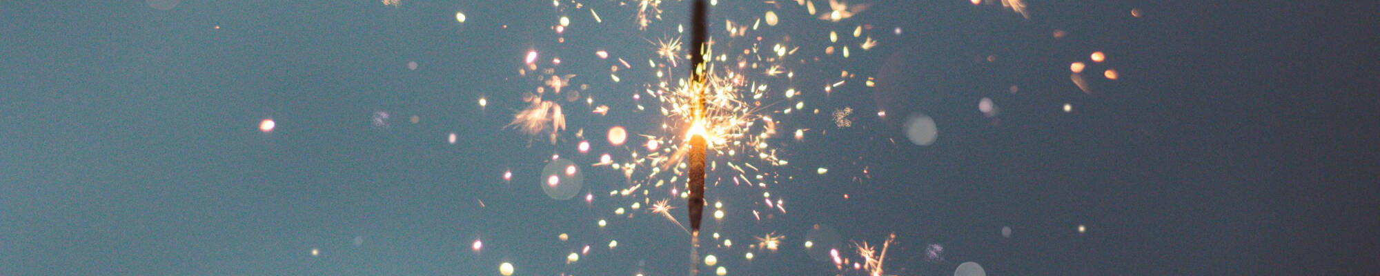 Sparks from a sparkler